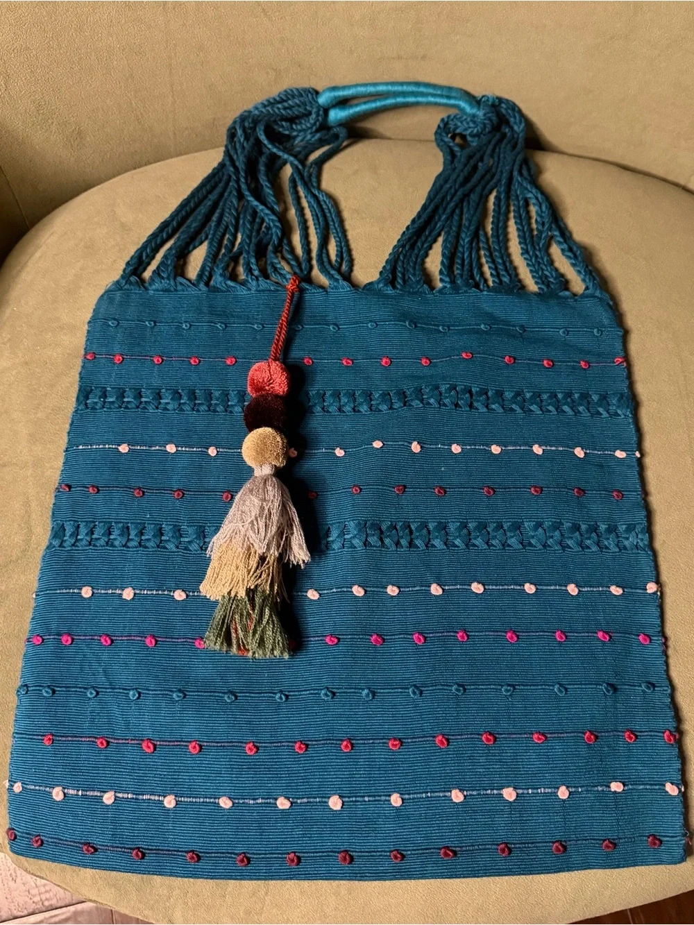 New Handwoven Tote Bags Includes tassel charm